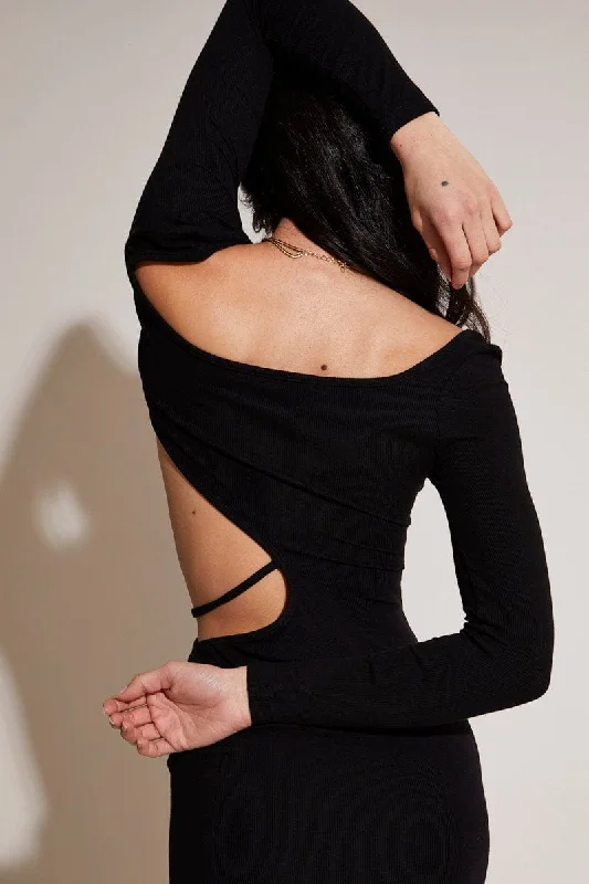 Black Bodycon Dress Long Sleeve