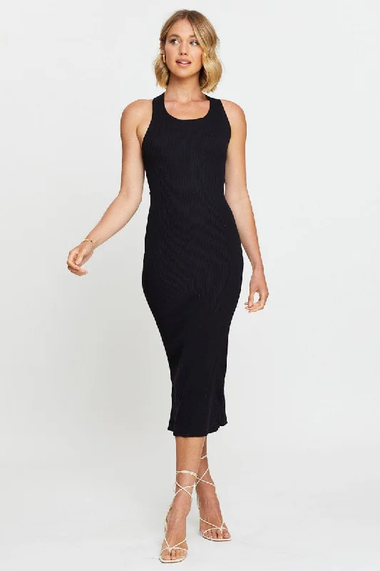 Black Knit Dress Bodycon