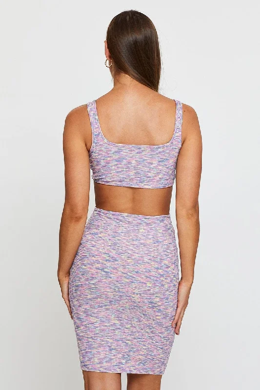 Print Bodycon Dress Sleeveless