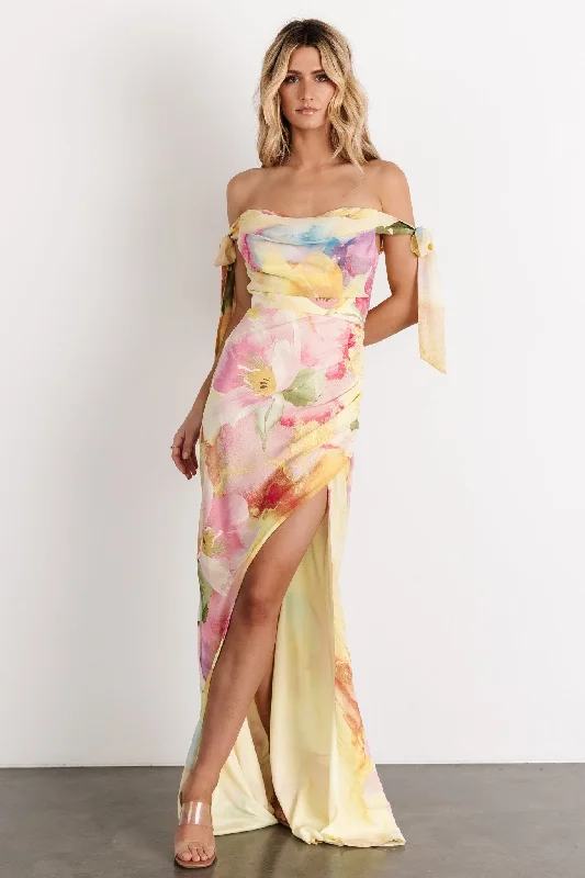 Allegra Off Shoulder Maxi Dress | Multi Floral