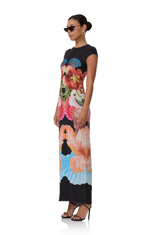 Cody Maxi Dress - Hibiscus Shell