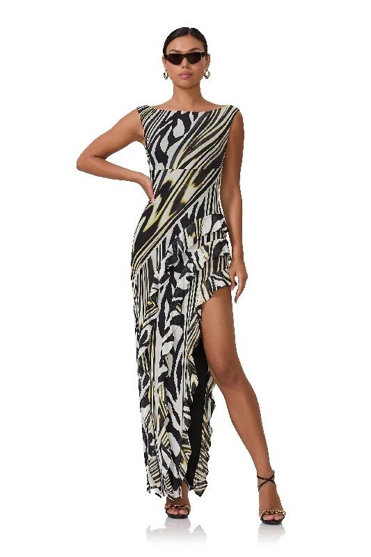 Dahl Maxi Dress - Zebra Lime