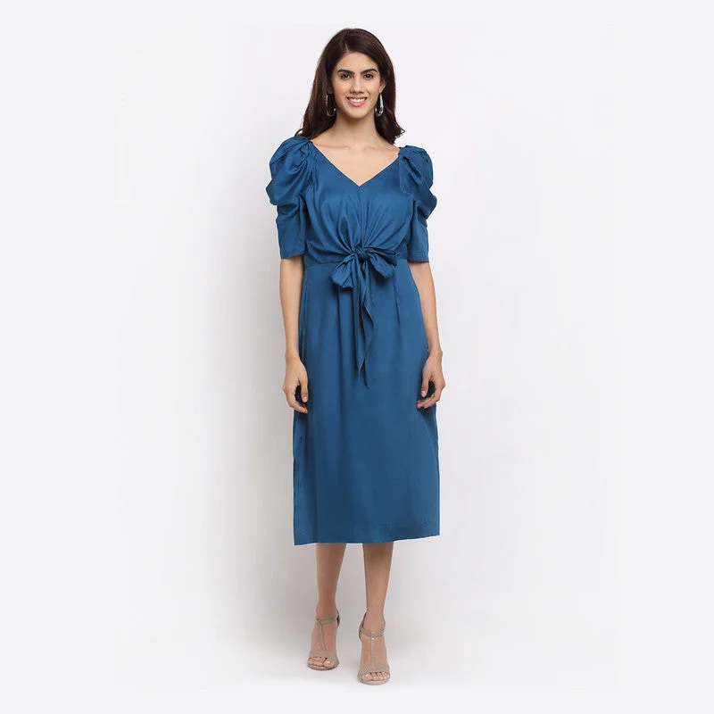 Tencel Midi Dress | Blue