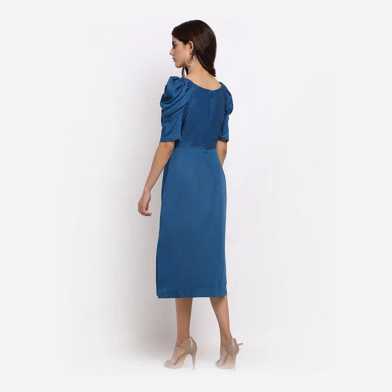 Tencel Midi Dress | Blue