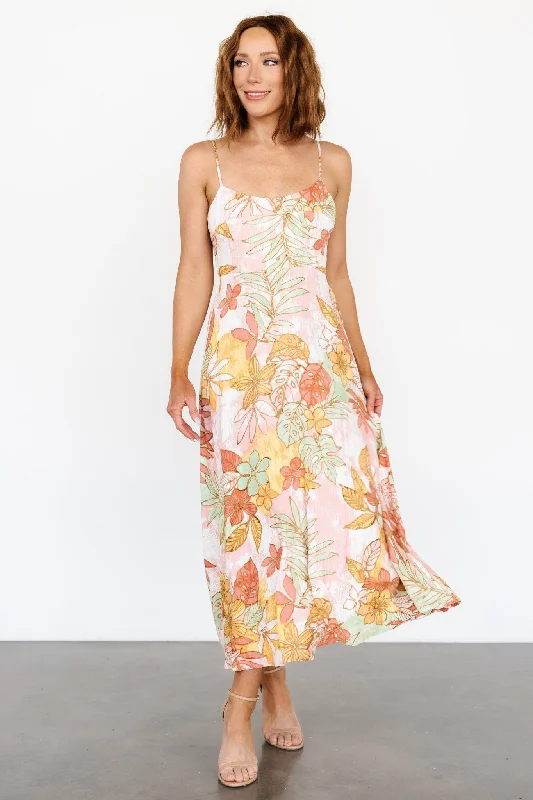 Hilo Back Tie Maxi Dress | Multi