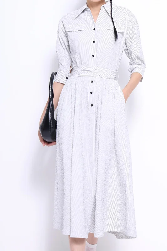 Kiera Maxi Pinstripe Dress