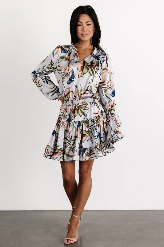 Kyra Mini Dress | Light Blue Floral