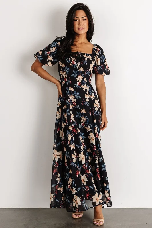 Raelynn Maxi Dress | Black Floral