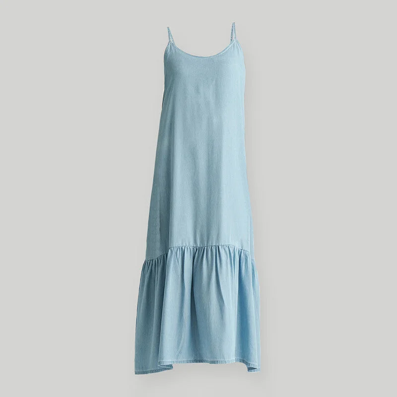 Tencel Maxi Dress for Women | Blue