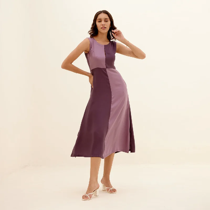 Midi Dress for Women | Tencel Modal | Sleeveless | Lavender