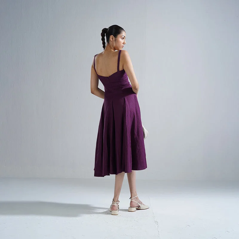 Dress for Women | Midi Dress | Zip Enclosure | Purple