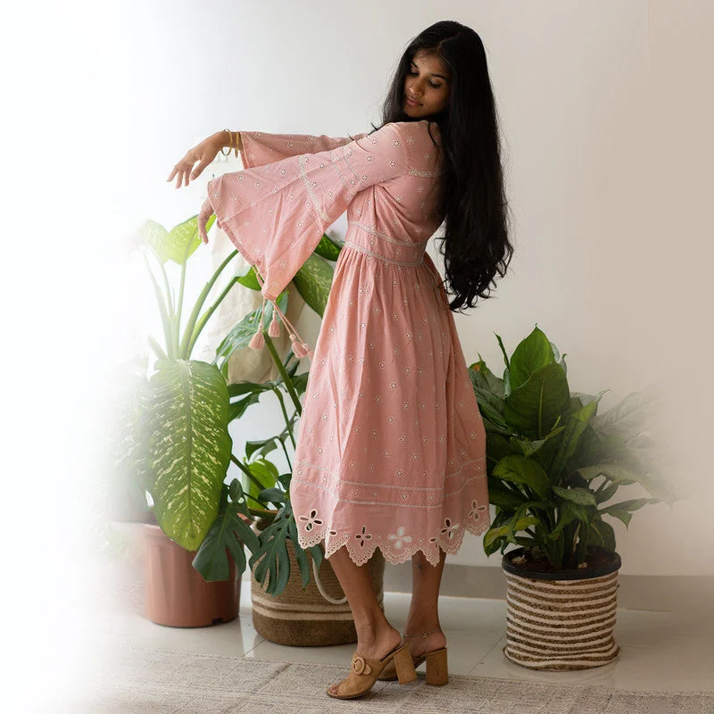 Cotton Midi Dress | Pink