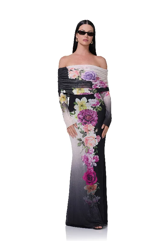 Thelma Maxi Dress - Colorblock Floral