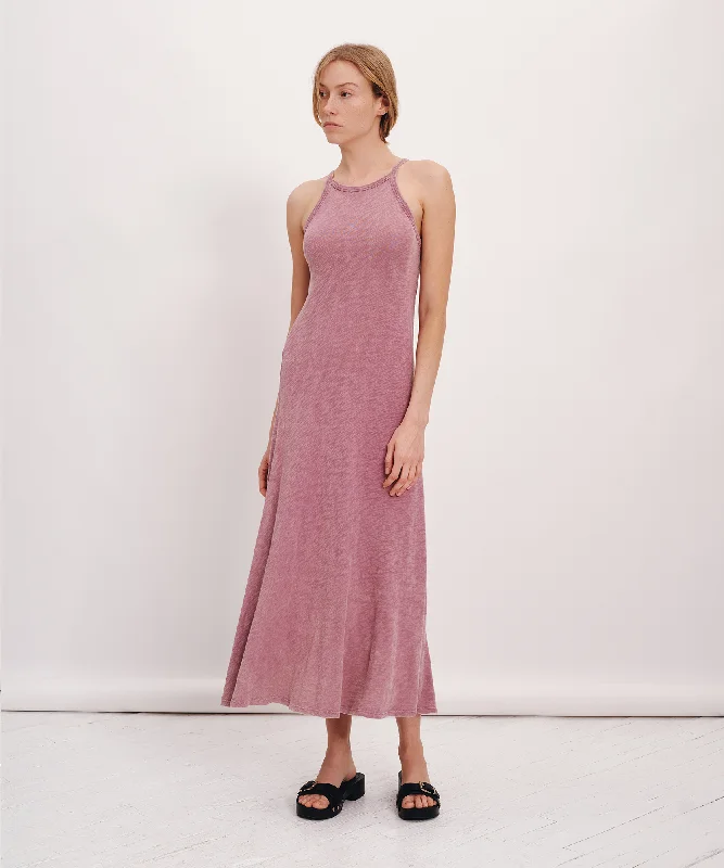 Slub Jersey with Chroma Wash Tank Maxi Dress - Wisty Mauve