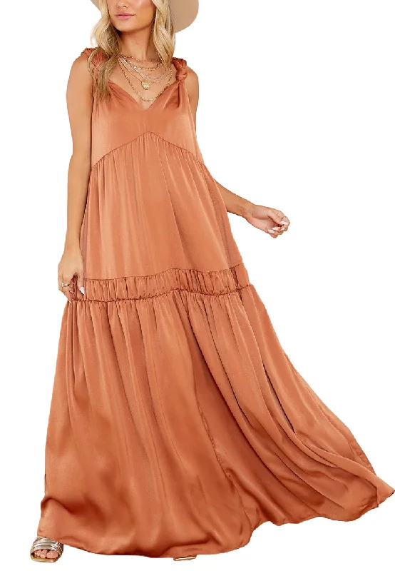 Rose Gold The Way She Moves Maternity Dress