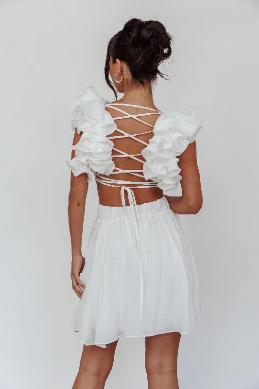 adagio-lace-up-back-mini-dress-off-white