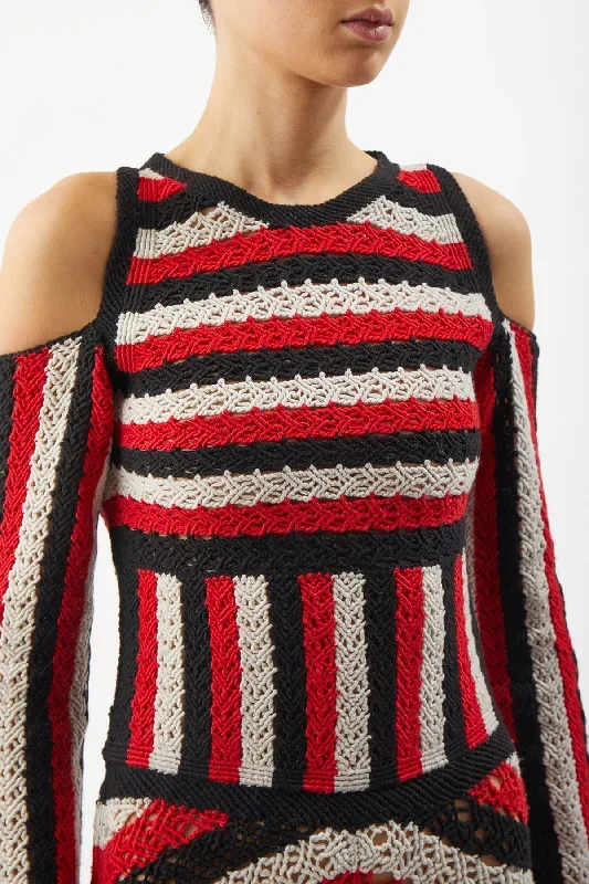 carr-macrame-dress-red-multi-wool