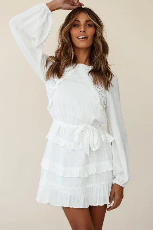 dusk-long-sleeve-waist-tie-frill-dress-white