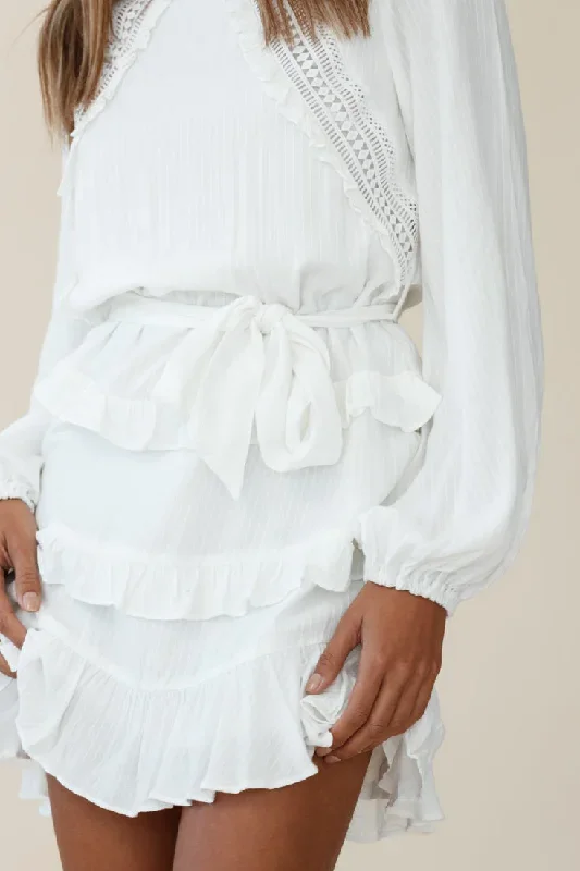 dusk-long-sleeve-waist-tie-frill-dress-white