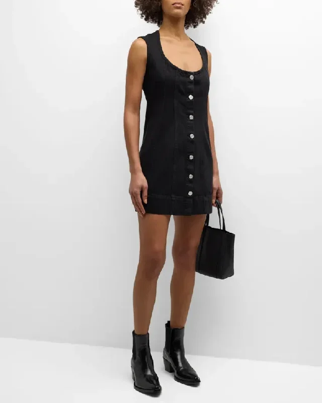 frame-seamed-scoop-dress-black