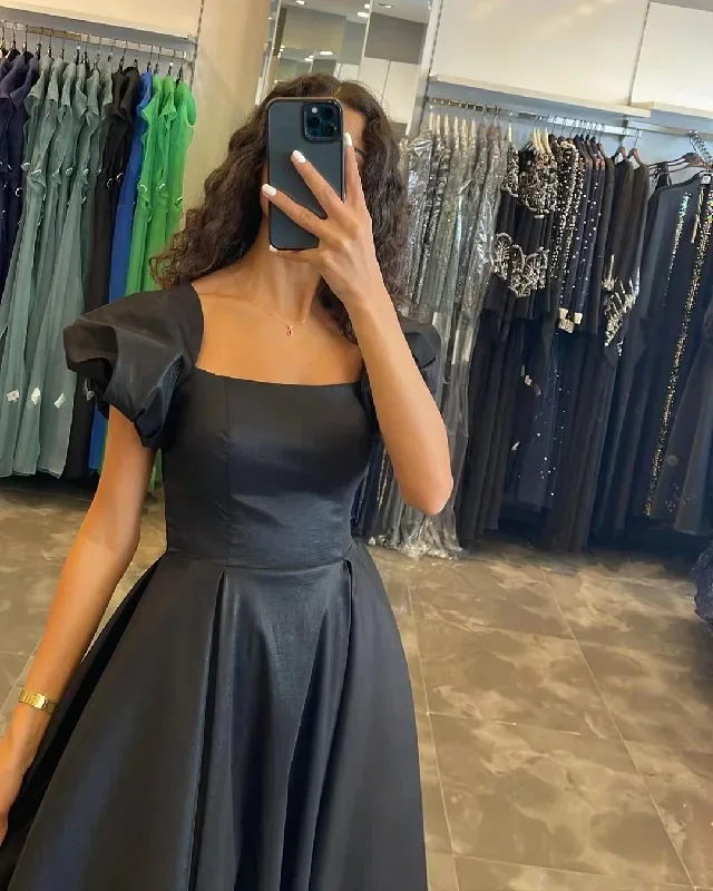 homecoming-dresses-black-younger-girls-wear-tea-length-a-line-graduation-party-gowns-square-neck-short-sleeves-prom-dress