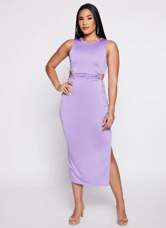 lavender-drawstring-side-cut-out-waist-tank-dress-0094073373565