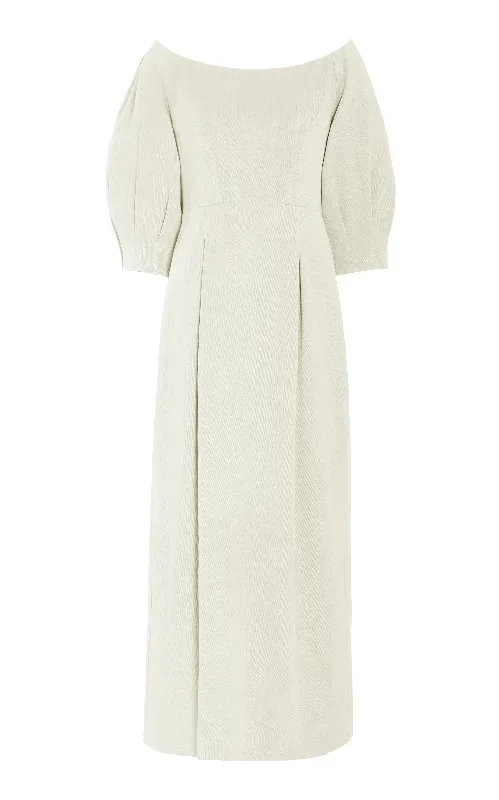 Majano Dress in Ivory Hemp Cotton