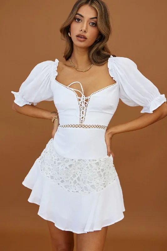 making-moves-lace-up-bust-puff-sleeve-dress-white