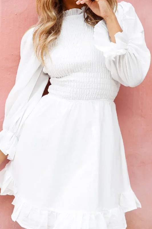 marianna-long-sleeve-shirred-bust-dress-white