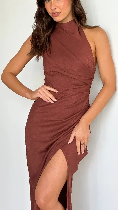 nicole-maxi-dress-chocolate