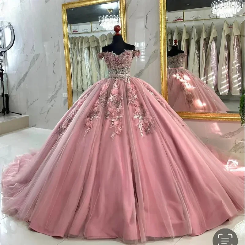 real-picture-princess-quinceanera-dresses-cap-sleeve-applique-women-prom-party-wear-sweet-16-15-year-girl-vestidos-de-15-anos-xv