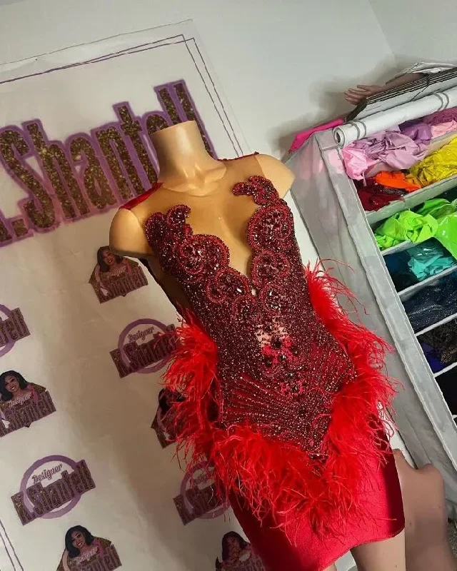 red-sparkly-short-prom-homecoming-dress-luxury-diamond-crystal-ostrich-feather-black-girl-birthday-gown-vestidos-de-graduacion