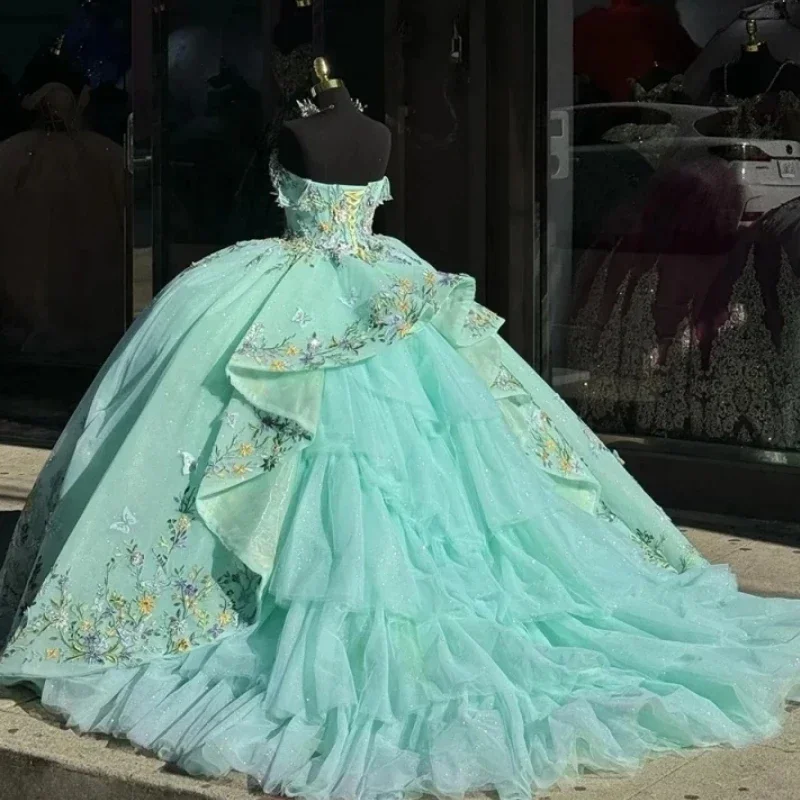 saudi-arabic-mint-green-quinceanera-dresses-off-shoulder-lace-applique-corset-ball-skirt-vestido-de-15-16-anos-prom-party-gown