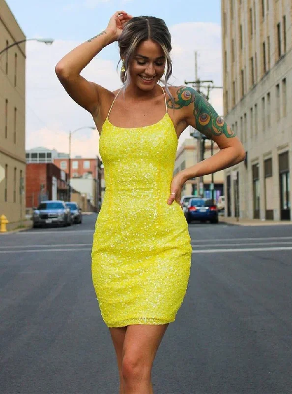 sexy-sheath-yellow-dress-short-homecoming-dress