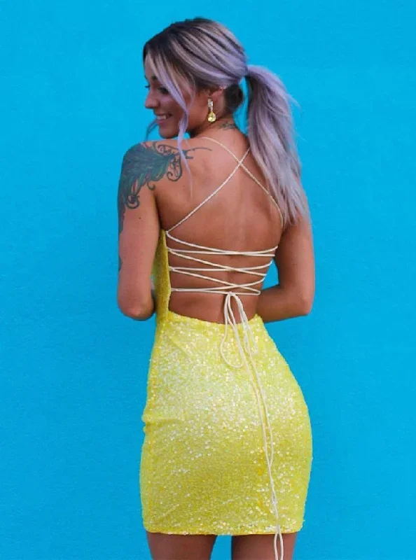 sexy-sheath-yellow-dress-short-homecoming-dress