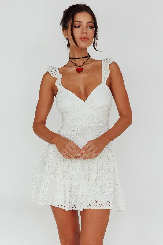 short-notice-ruffle-strap-lace-mini-dress-white