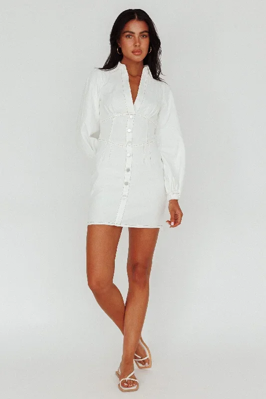 south-beach-long-sleeve-collared-mini-dress-white