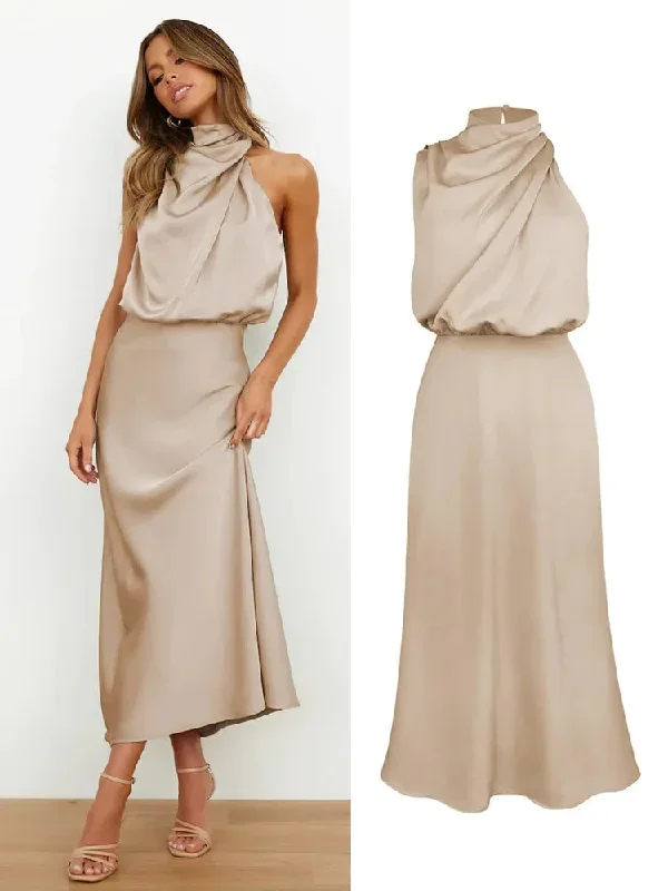 Designer Silk Satin Dress