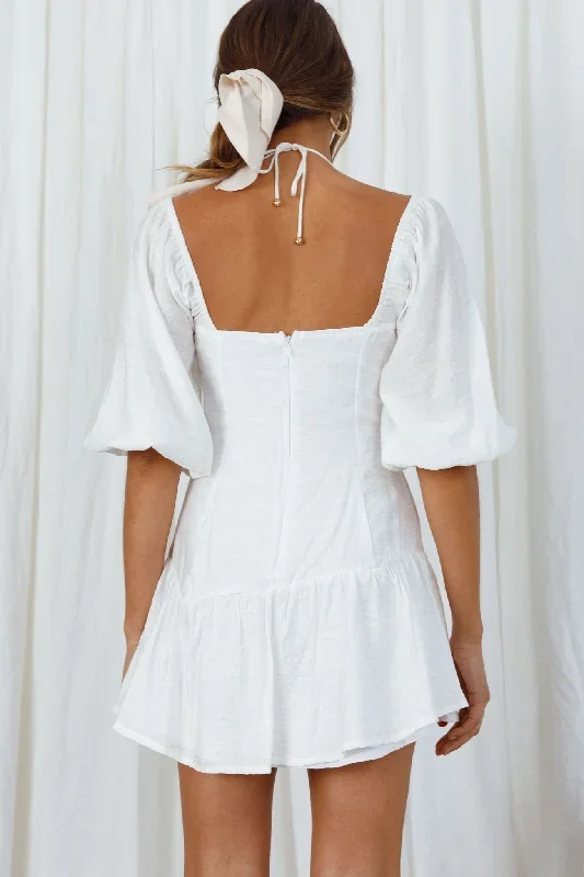 summertime-string-tie-halterneck-puff-sleeve-mini-dress-white