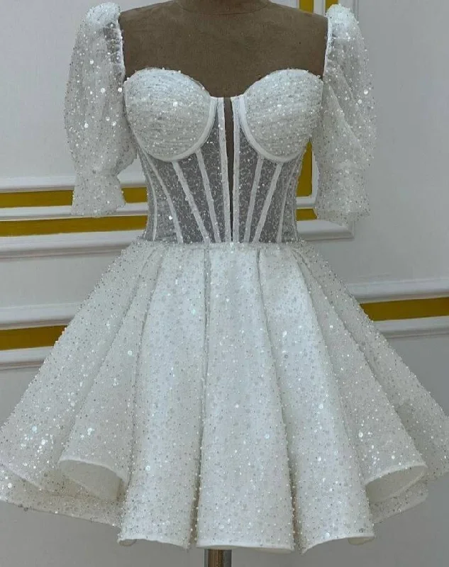 sweetheart-white-sequin-short-homecoming-dress-with-puff-sleeves