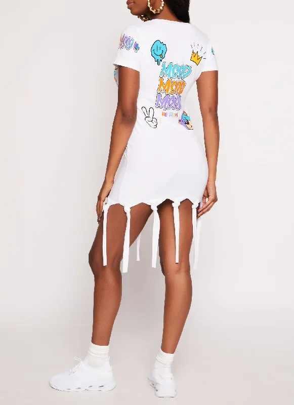 white-mood-be-happy-knot-hem-graphic-t-shirt-dress-1410033877532