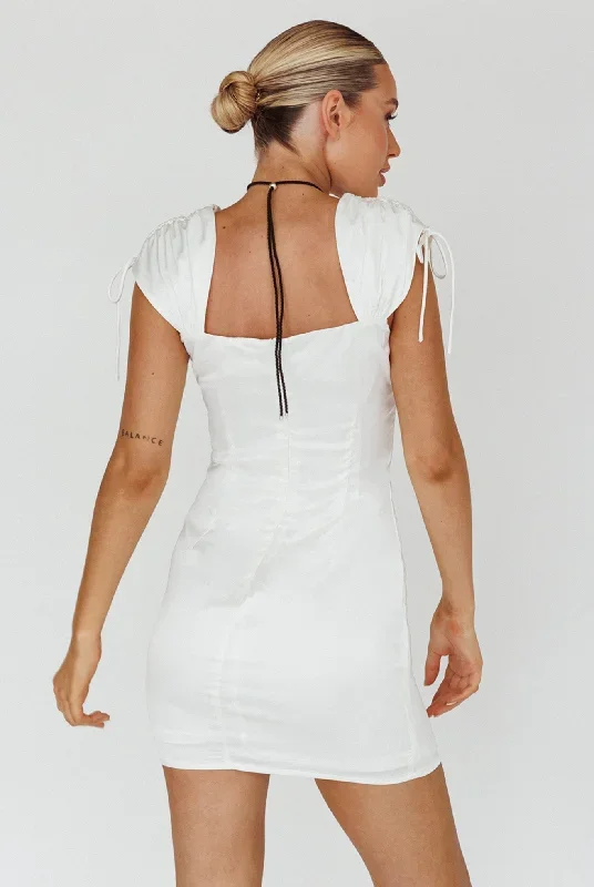 yris-string-tie-detail-mini-dress-off-white